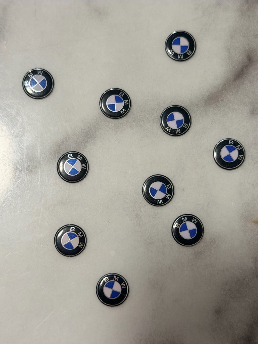10x Aluminum Emblem Sticker for BMW 11mm (suitable for key)